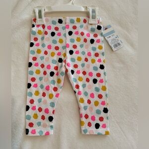 Cat & Jack Baby Girl Paint Dot Leggings 6–9M – NWT